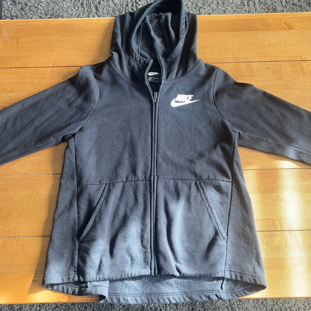 *NIKE* black zip-up sweatshirt ; size: kids L ; condition: *NEW*